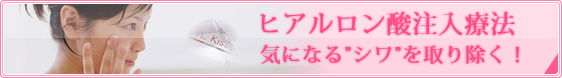 ヒアルロン酸注入法 気になる気になるシワを取り除く